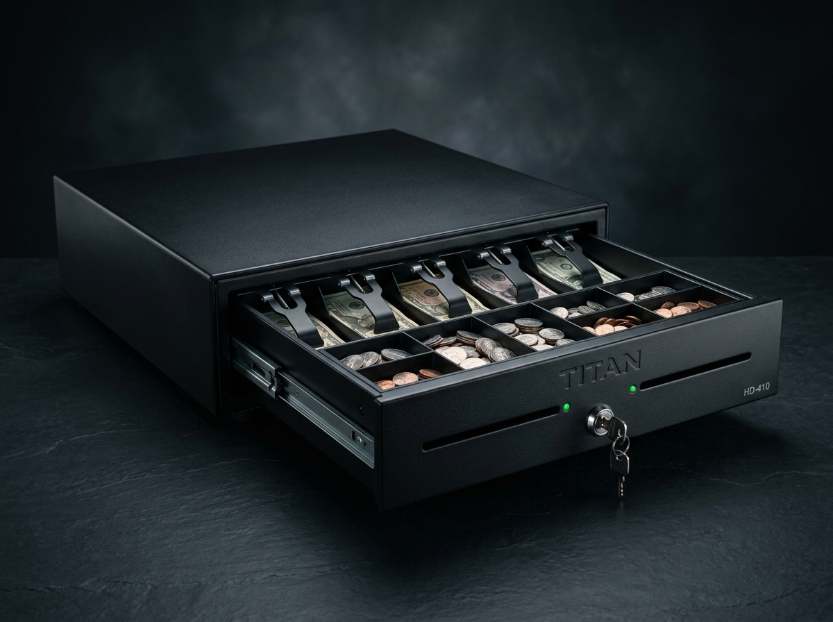 Apex Solid Steel Heavy-Duty Electronic Cash Drawer